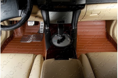 Коврики из экокожи Toyota RAV 4 коричневые
